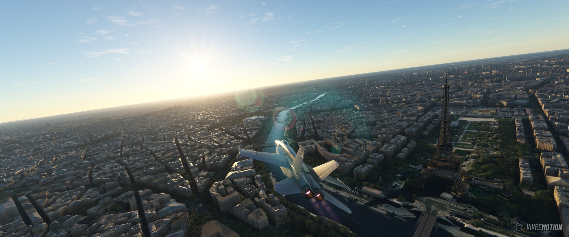 Paris Eiffelturm - Boeing F/A-18 Super Hornet - Microsoft Flight Simulator - VIVRE-MOTION