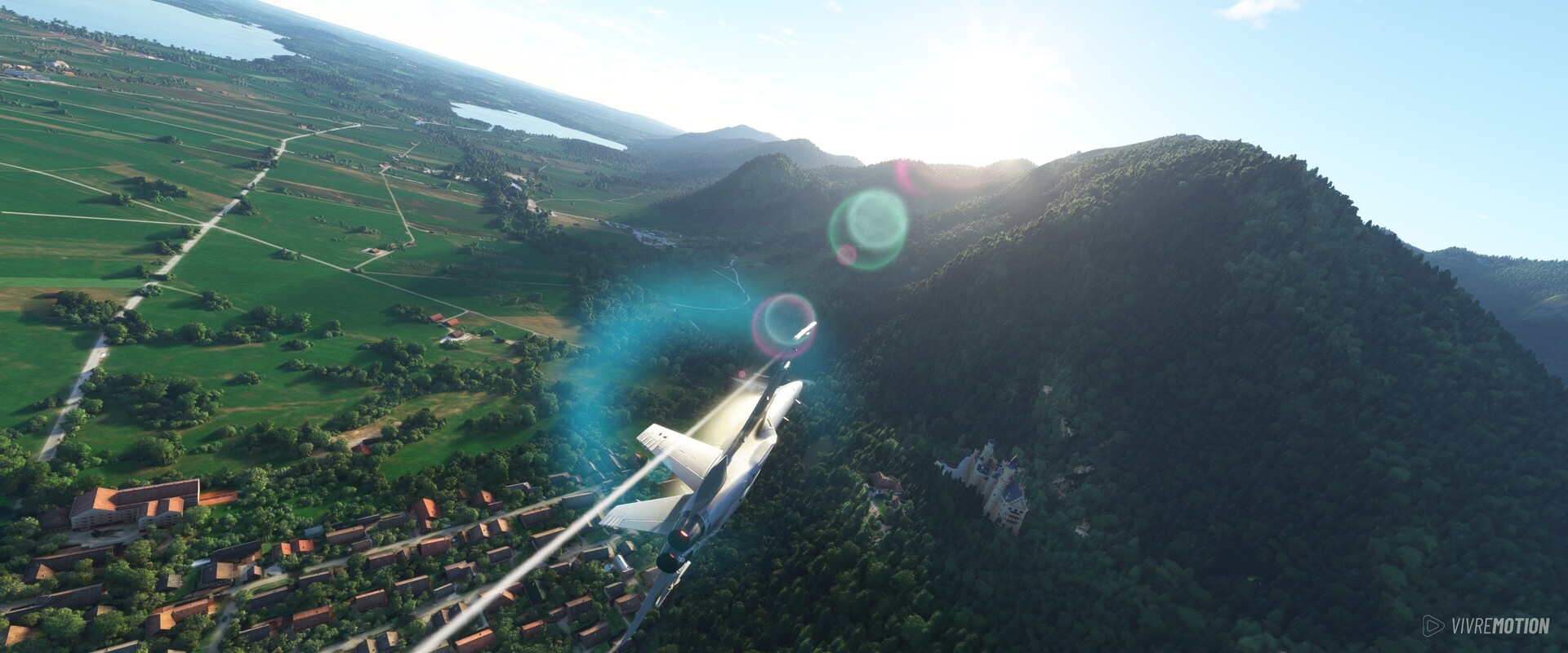Germany Schloss Neuschwanstein - Boeing F/A-18 Super Hornet - Microsoft Flight Simulator - VIVRE-MOTION