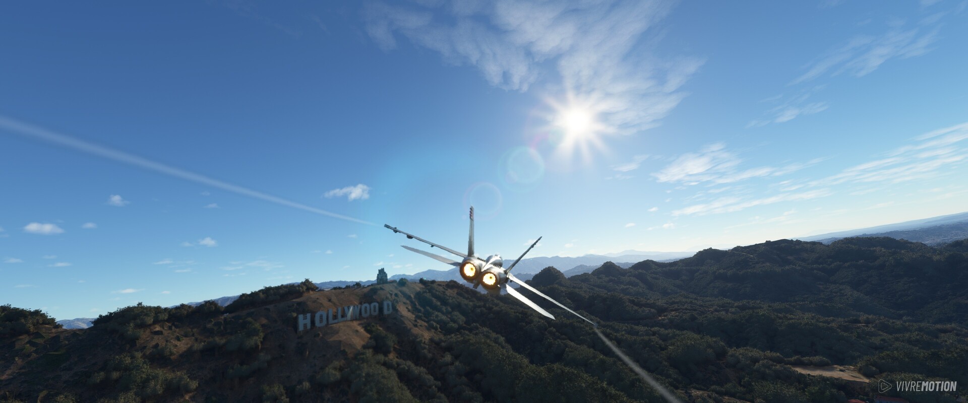 Hollywood Los Angeles, Kalifornien - Boeing F/A-18 Super Hornet - Microsoft Flight Simulator - VIVRE-MOTION