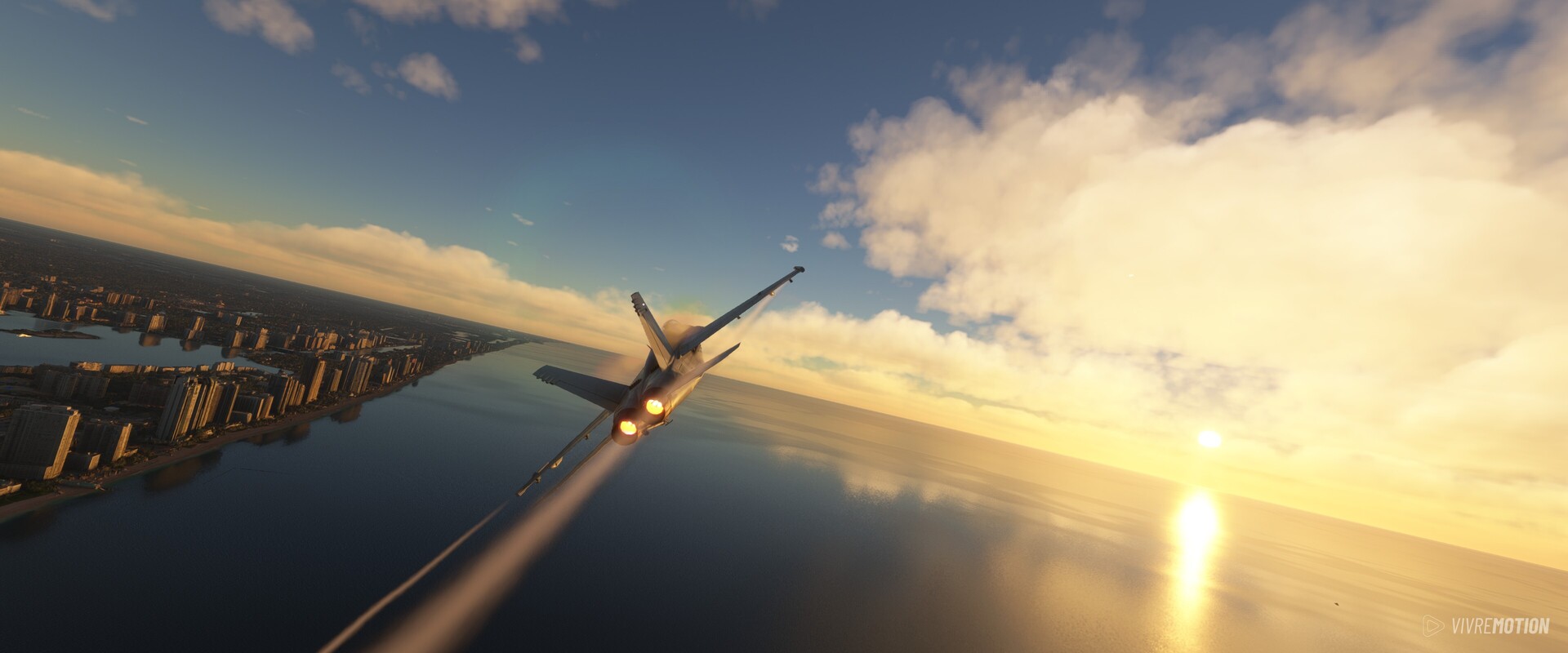 Miami Beach, Florida - Boeing F/A-18 Super Hornet - Microsoft Flight Simulator - VIVRE-MOTION