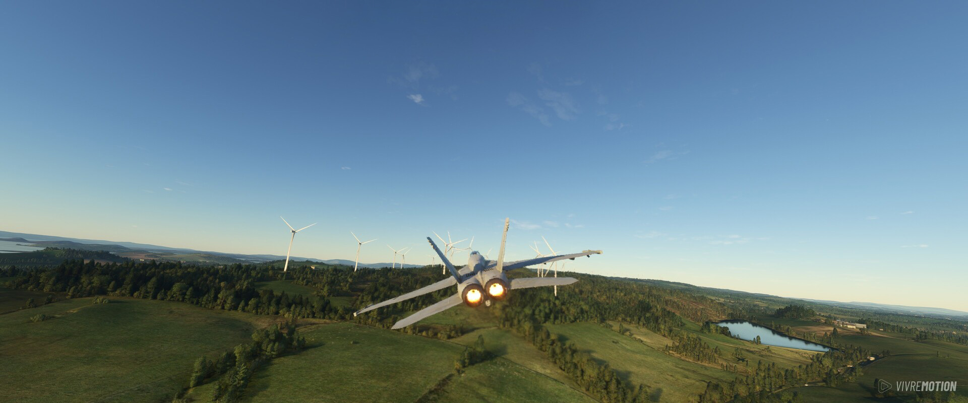 near Edinburgh, Schottland - Boeing F/A-18 Super Hornet - Microsoft Flight Simulator - VIVRE-MOTION