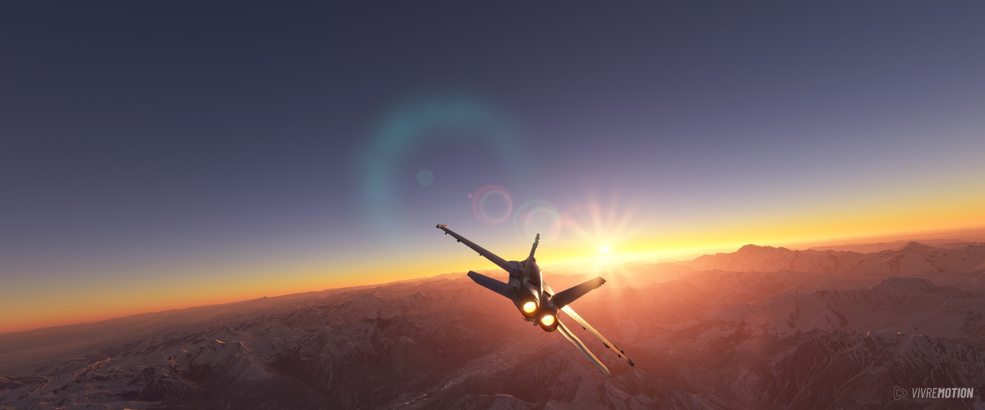Mountains, Switzerland - Boeing F/A-18 Super Hornet - Microsoft Flight Simulator - VIVRE-MOTION