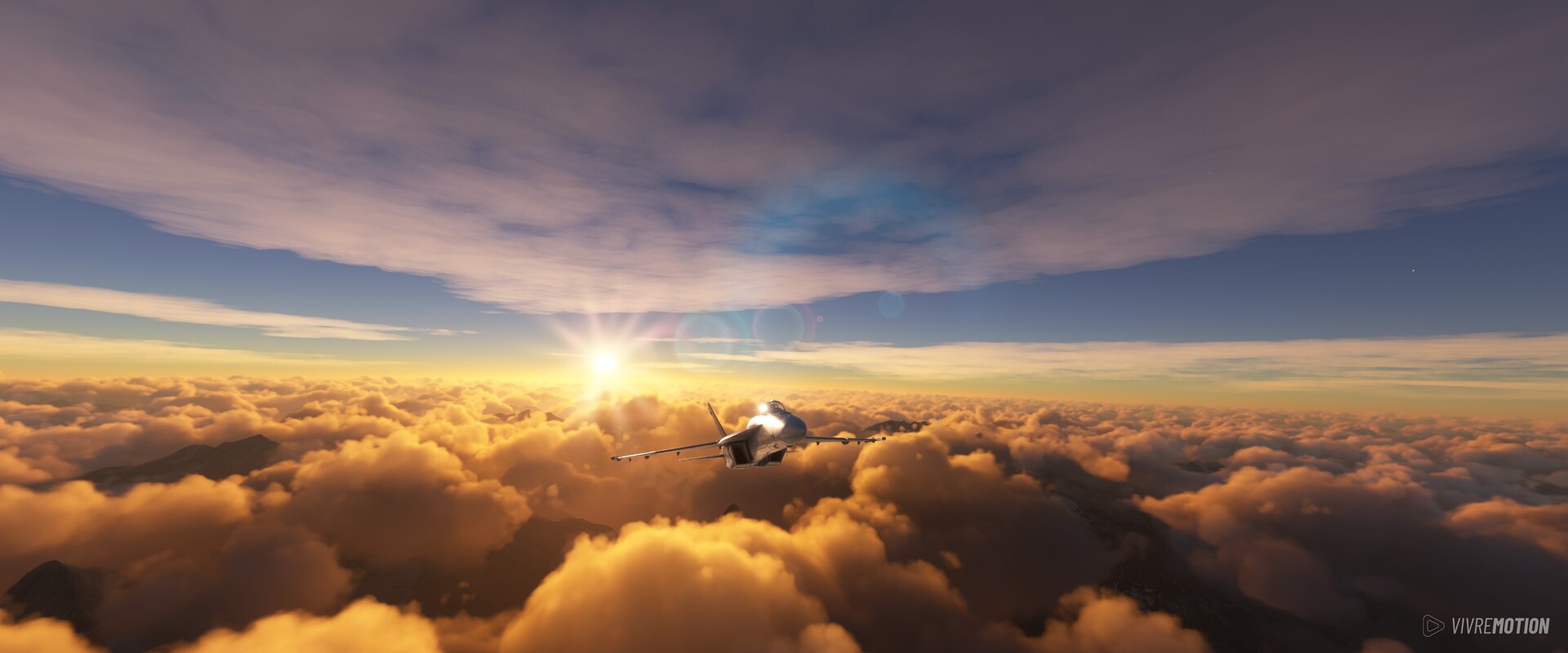 Over the Clouds - Boeing F/A-18 Super Hornet - Microsoft Flight Simulator - VIVRE-MOTION