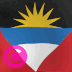 Antigua-und-Barbuda-Landesflagge, Elgato-Streamdeck und Loupedeck animierte GIF-Symbole, Tastenschaltfläche, Hintergrundbild