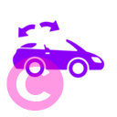 vehicle controls h car top open-close icon | vivre-motion