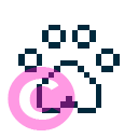 animals paw icon | vivre-motion