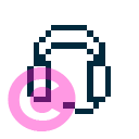 computer gaming headphones microphone icon | vivre-motion