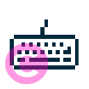 computer keyboard b icon | vivre-motion