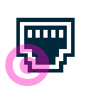 computer network port internet connection ethernet rj45 icon | vivre-motion