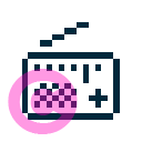 computer vintage radio icon | vivre-motion