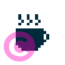 food coffee cup a invert icon | vivre-motion