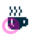 food coffee cup c invert icon | vivre-motion