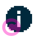 interface cicle info invert icon | vivre-motion