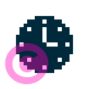 interface clock 1 invert icon | vivre-motion