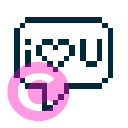 message message i love you icon | vivre-motion