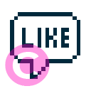 message message like icon | vivre-motion