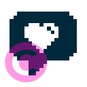 message message love invert icon | vivre-motion