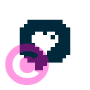 message message love small invert icon | vivre-motion