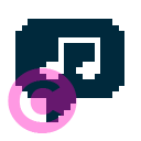 message message music invert icon | vivre-motion