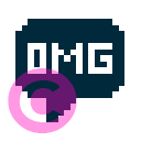 message message omg invert icon | vivre-motion