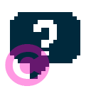 message message question invert icon | vivre-motion