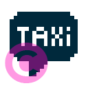 message message taxi invert icon | vivre-motion