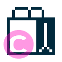 misc shopping bag 1 icon | vivre-motion