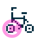 travel bicycle icon | vivre-motion