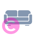 funiture couch icon | vivre-motion