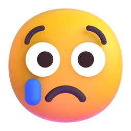 Crying Face Emoji (U+1F622)