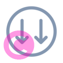 arrow circle down double 20 regular fluent font icon | vivre-motion