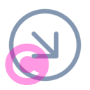 arrow circle down right 20 regular fluent font icon | vivre-motion