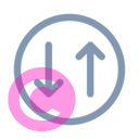 arrow circle down up 20 regular fluent font icon | vivre-motion
