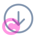 arrow circle down 20 regular fluent font icon | vivre-motion