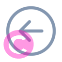 arrow circle left 20 regular fluent font icon | vivre-motion