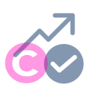 arrow trending checkmark 20 regular fluent font icon | vivre-motion