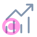 arrow trending lines 20 regular fluent font icon | vivre-motion