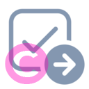 checkbox arrow right 20 regular fluent font icon | vivre-motion