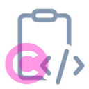 clipboard code 20 regular fluent font icon | vivre-motion