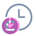 clock arrow download 20 regular fluent font icon | vivre-motion