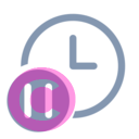 clock pause 20 regular fluent font icon | vivre-motion