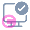 desktop checkmark 20 regular fluent font icon | vivre-motion