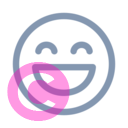 emoji laugh 20 regular fluent font icon | vivre-motion
