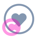 heart circle 20 regular fluent font icon | vivre-motion