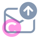 mail arrow up 20 regular fluent font icon | vivre-motion