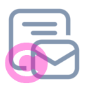 mail template 20 regular fluent font icon | vivre-motion