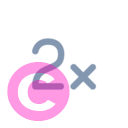 multiplier 2x 20 regular fluent font icon | vivre-motion