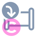 pipeline arrow curve down 20 regular fluent font icon | vivre-motion