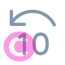 skip back 10 20 regular fluent font icon | vivre-motion