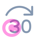 skip forward 30 20 regular fluent font icon | vivre-motion